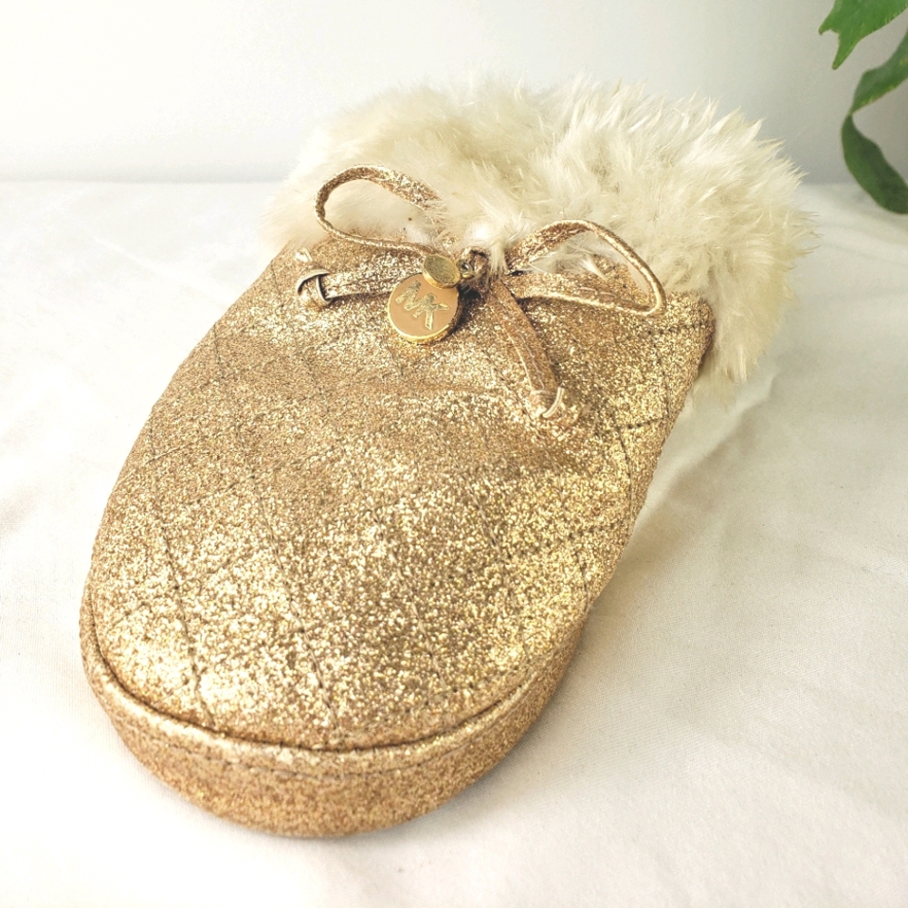Michael Kors Carter Faux-Fur Slippers